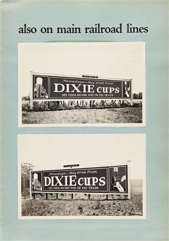 (DIXIE CUPS) A promotional volume with 10 photographs titled Opportunities in Thirst.